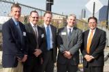 Robert Morris (EFL), Mike O’Malley (CSX), PennDOT Secretary Barry Schoch, Matt Dietrich (ORDC), and CSX CEO Michael Ward.